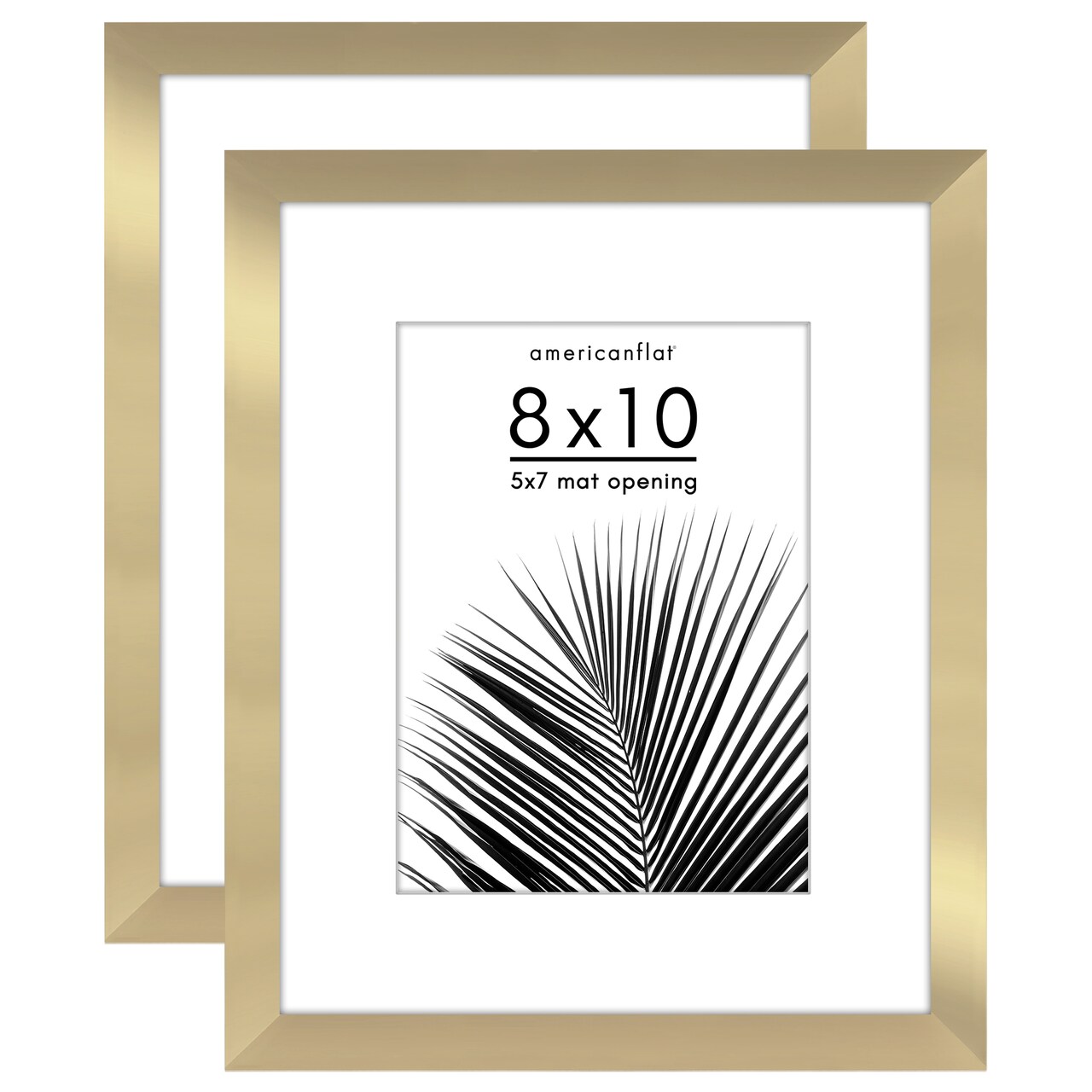 Americanflat 2 Pack of Picture Frames with Mat - Plexiglass Cover
